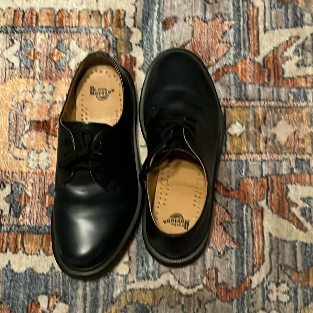 Navy blue, doc martins, never worn, black laces